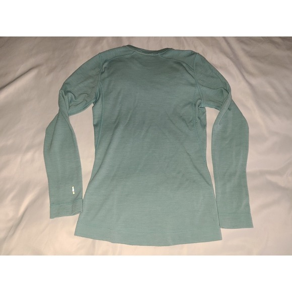 Smartwool Merino Wool 250 Base Layer Shirt Womens Small Teal Hole READ - Picture 3 of 16